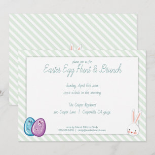 Invitación Cacería de Huevos de Pascua y Brunch
