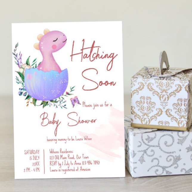 Invitación Cacería rosa pronto la ducha de bebé invita (Subido por el creador)