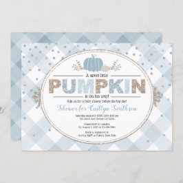 Invitación cacerola gingham confetti bebé ducha