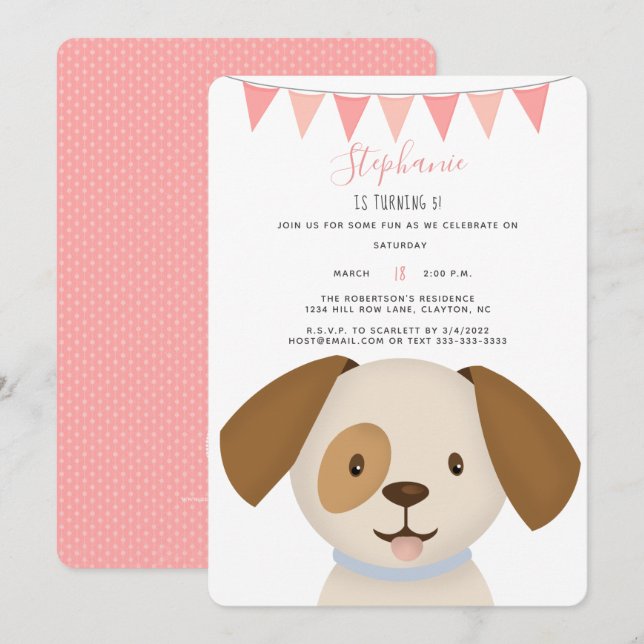 Invitación Cachorro (Anverso / Reverso)