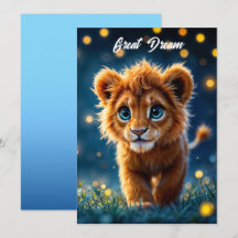 Cachorro adorable de león con ojos brillantes