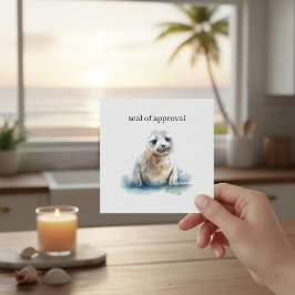 Invitación Cachorro de foca encantador en acuarela, personali