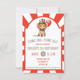 Invitación Cachorro de león para bebé, fiesta de cumpleaños d