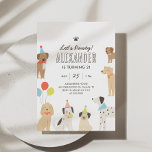 Invitación Cachorro de perro vamos a ser píos cumpleaños<br><div class="desc">Invitar a amigos y familiares a celebrar el cumpleaños de tu pequeña con esta colorida invitación temática de cachorros.</div>