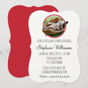 Invitación Cachorro en una miga de béisbol