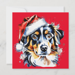 Invitación Cachorro lindo de Navidad