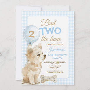 Invitación Cachorro Malo Hasta el Tuétano Fiesta de Cumpleaño