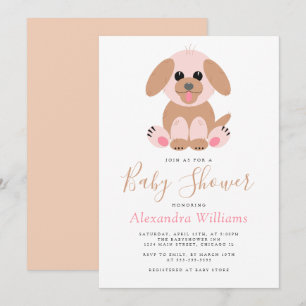 Invitación Cachorro neutral personalizado de Baby Shower