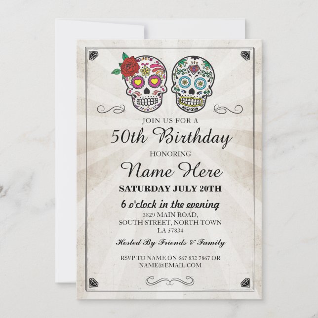 Invitación Cachorros azucareros de cumpleaños invitan a Hallo (Anverso)