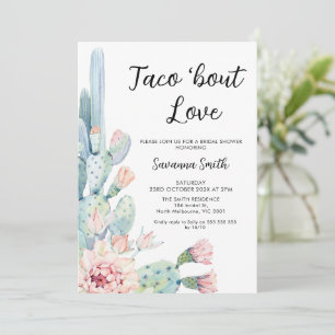 Invitación Caco rosa moderno Taco Bout Love Bridal Shower