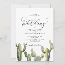 Invitación Cacti Succulents Cactus Boho Desert Boda