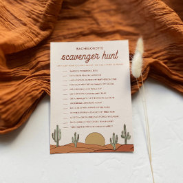 Invitación Cactus Bachelorette Party Scavenger Hunt Game Card