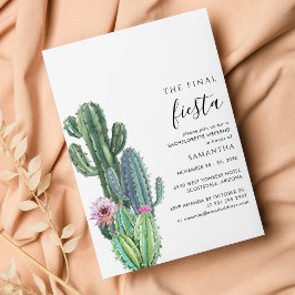 Invitación Cactus Bachelorette Weekend Fiesta Con Itinerario