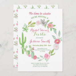 Invitación Cactus Bridal Shower Fiesta Fiesta Mexico Invitado