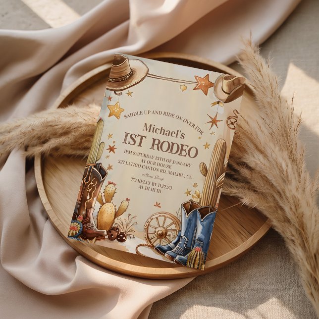 Invitación Cactus Desert 1st Rodeo Party (Subido por el creador)