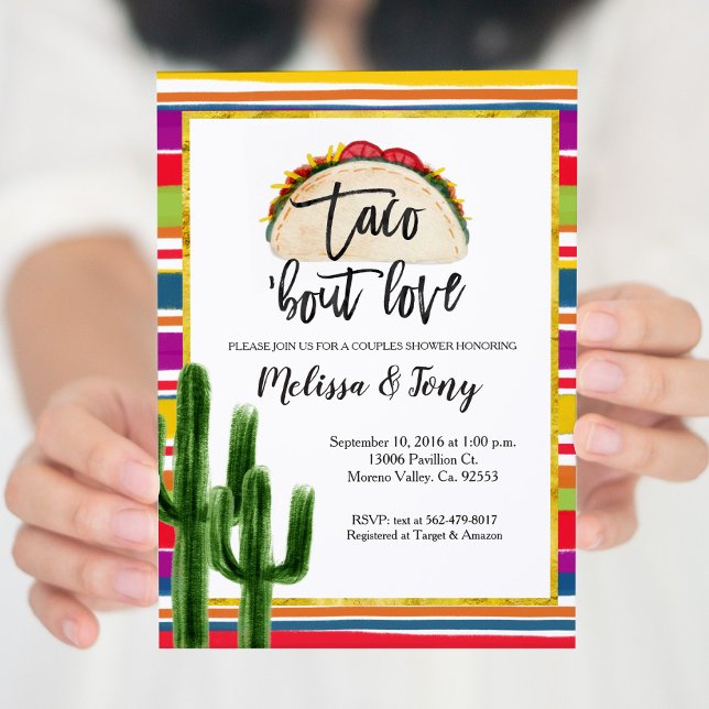 Invitación Cactus Fiesta Parejas Ducha Mexicana (Subido por el creador)