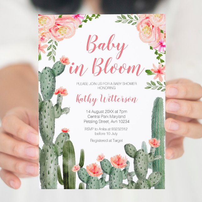 Invitación Cactus floral Succulum Baby in Bloom (Subido por el creador)