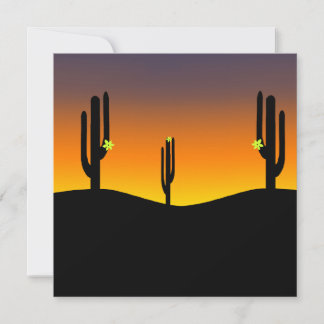 Invitación Cactus Flower Sunset