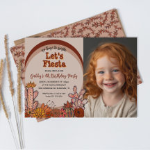 Cactus Flowers Retro Fiesta Kid Cumpleaños