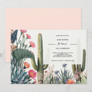 INVITACIÓN CACTUS FOLIAGE BABY SHOWER