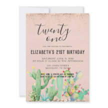 Cactus Garden Tema 21 Fiesta de cumpleaños