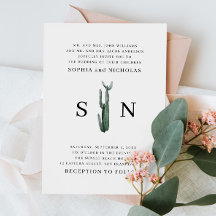 Cactus Minimalista | Boda Boho del Desierto Elegan