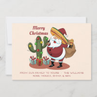Cactus personalizado y Santa Claus con sombrero