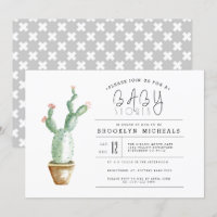 Cactus Planter | Baby Shower acuarela