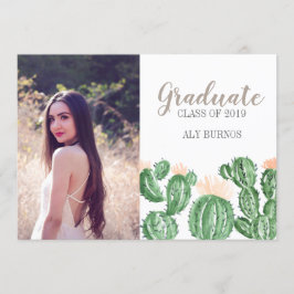 Invitación Cactus succulent graduation party
