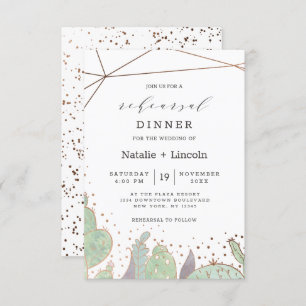 Invitación Cactus & Succulum Terrarium Rehearsal Cena