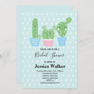 Invitación cactus, suculenta, linda fiesta de arte, mexicana,