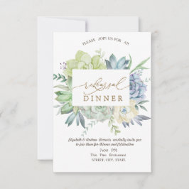 Invitación Cactus Suculentas Puntos de Acuarela