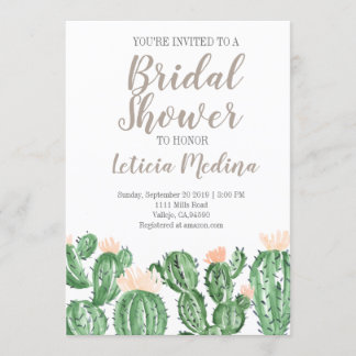Invitación Cactus suculento boda ducha de novia invitan