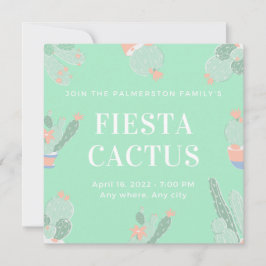 Invitación Cactus suculento comestible personalizado de la fi