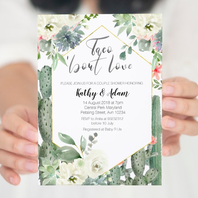 Invitación Cactus Taco acerca de las PAREJAS de amor Invitaci (Subido por el creador)