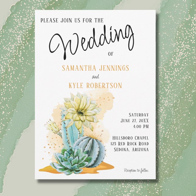 Invitación Cactus Wedding Invitation (Subido por el creador)
