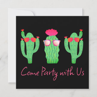 Invitación Cactus Western Theme Party
