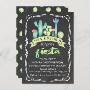 Invitación Cactus y suculentos de la Fiesta Mexicana