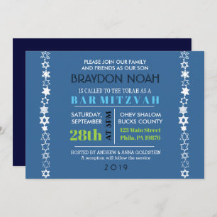 Invitación CADA ESTRELLA ES ÚNICA Bat Mitzvah Invitation