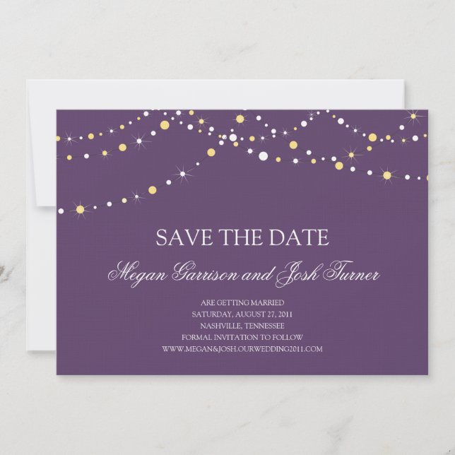 Invitación Cadena de Luces Save the Date (Anverso)