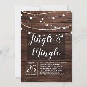 Invitación Cadena de madera rusa corporativa alumbran jingle
