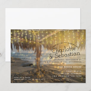 Invitación Cadena ligera de bodas de playa personalizada