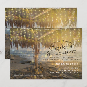 Invitación Cadena ligera de bodas de playa personalizada