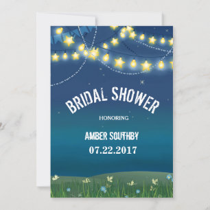 Invitación Cadena Meadow de la noche enciende ducha de novia