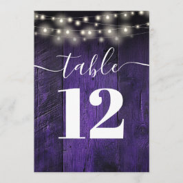 Invitación Cadena Púrpura Enciende El Número De Tabla De Made
