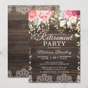 Invitación Cadena Rusa Enciende Fiesta de Jubilación Floral