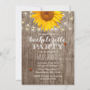 Invitación Cadena Rusa enciende fiesta de soltera girasol