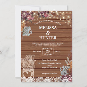 Invitación Cadena rusa ilumina a Boda de la barra respiratori