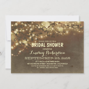 Invitación Cadena rusa ilumina ducha romántica de novia