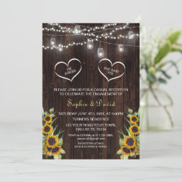Invitación Cadena Rustic Sunflowers Ilumina Participación Mad